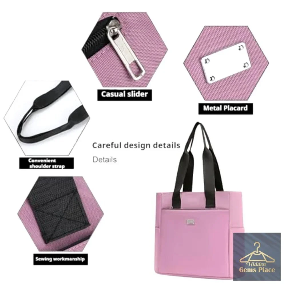 Lightweight Water Repellent Nylon Shoulder Bag Large Capacity Travel Tote
